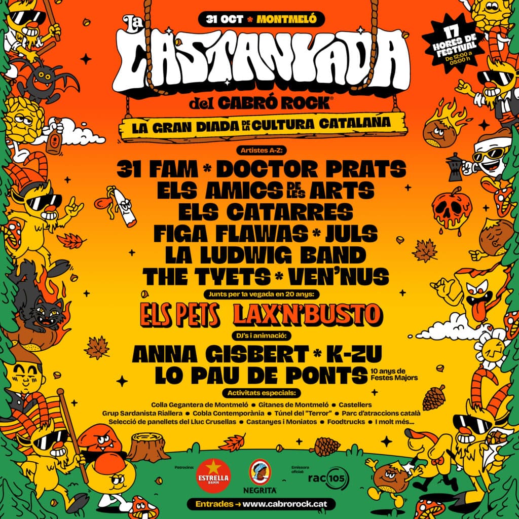 Cartell complet del Cabró Rock Castanyada 2026